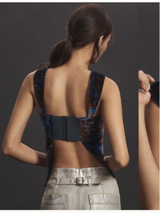 PILCRO Tops - PILCRO Velvet Flyaway Top Boho Chic Feminine Small